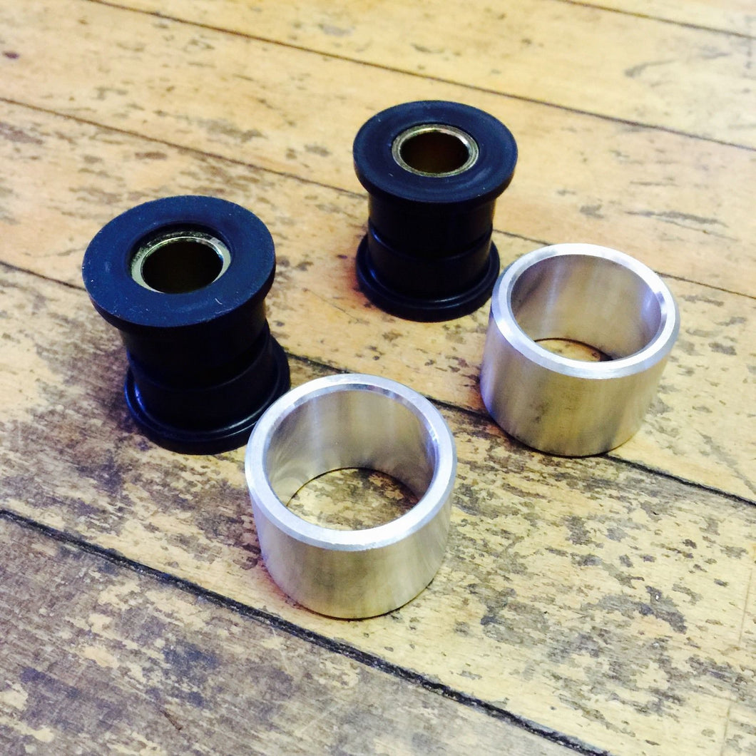 Mercedes Control Arm Suspension Black Poly Bushings Alloy Sleeves W124 W210 W208 W209